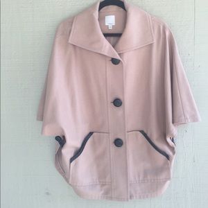 Tan Poncho/ Cape with cute buttons!